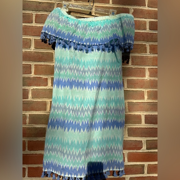 Sail to Sable STS Off Shoulder Tassel Dress Medium - Picture 5 of 8